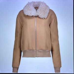 NWT JW Anderson Embroidered Wool Shearling Bomber Jacket
